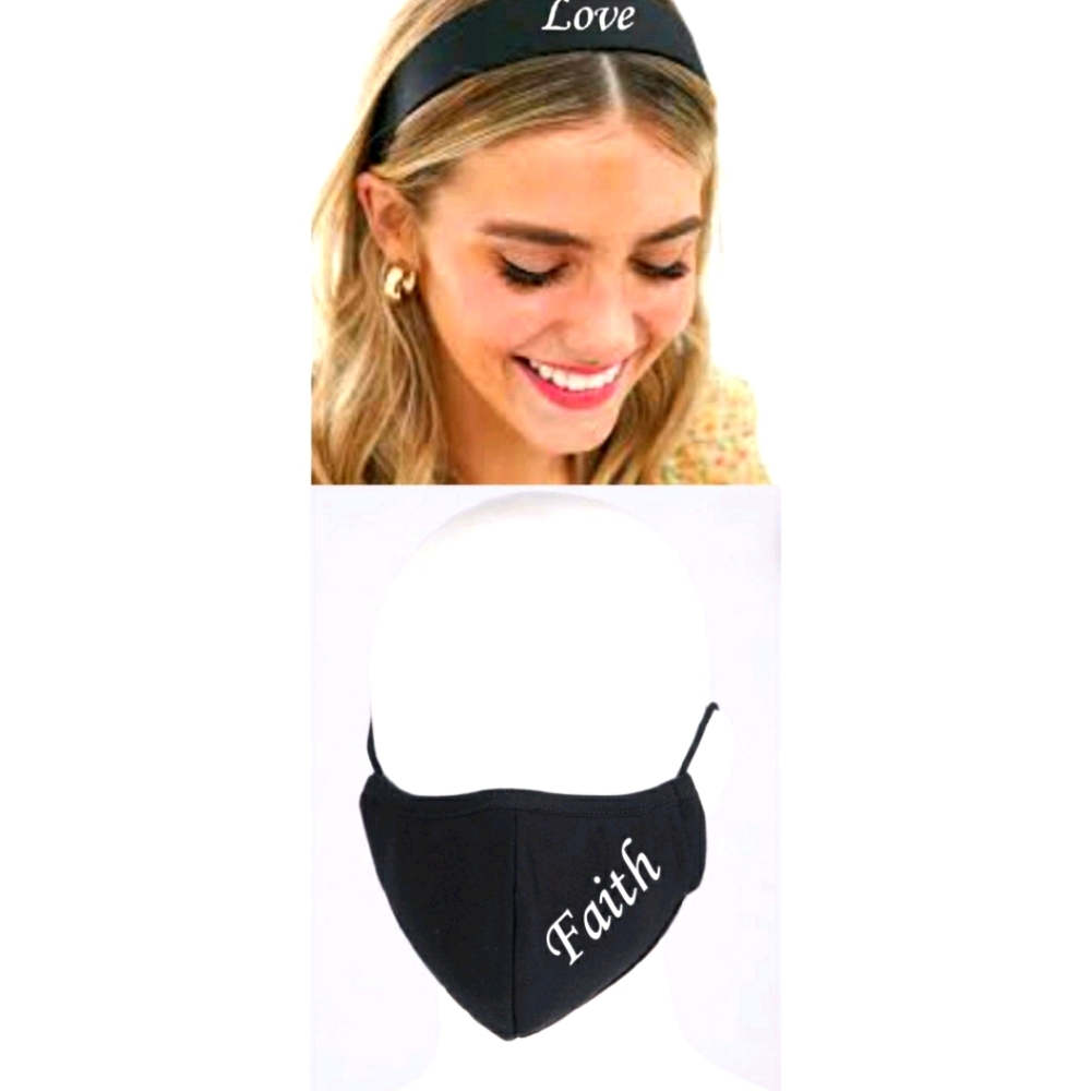 Classy & cool headband & mask duo